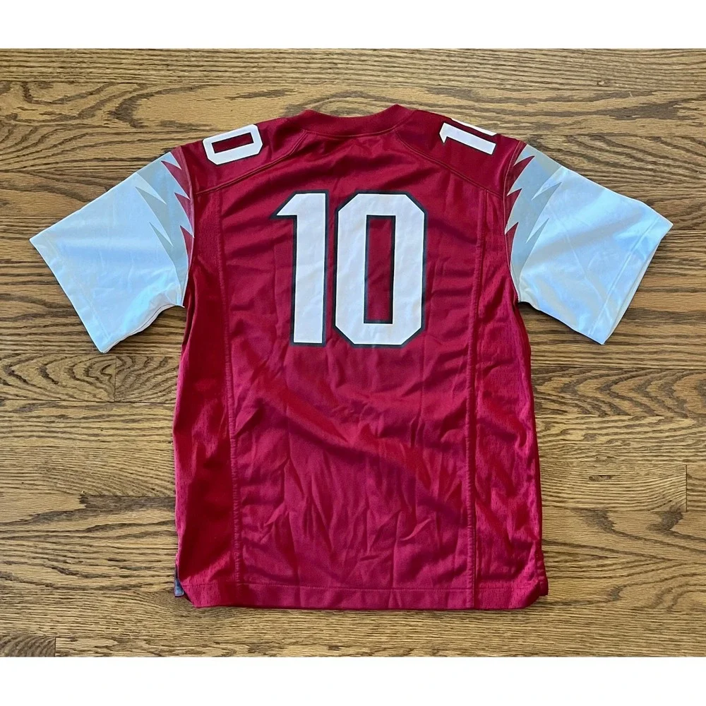 Nike Kids Arkansas Razorbacks Football Jersey Red White Grey Youth Medium 10